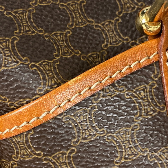 Celine Macadam Pattern Mini Canvas Handbag Brown - Picture 4 of 7